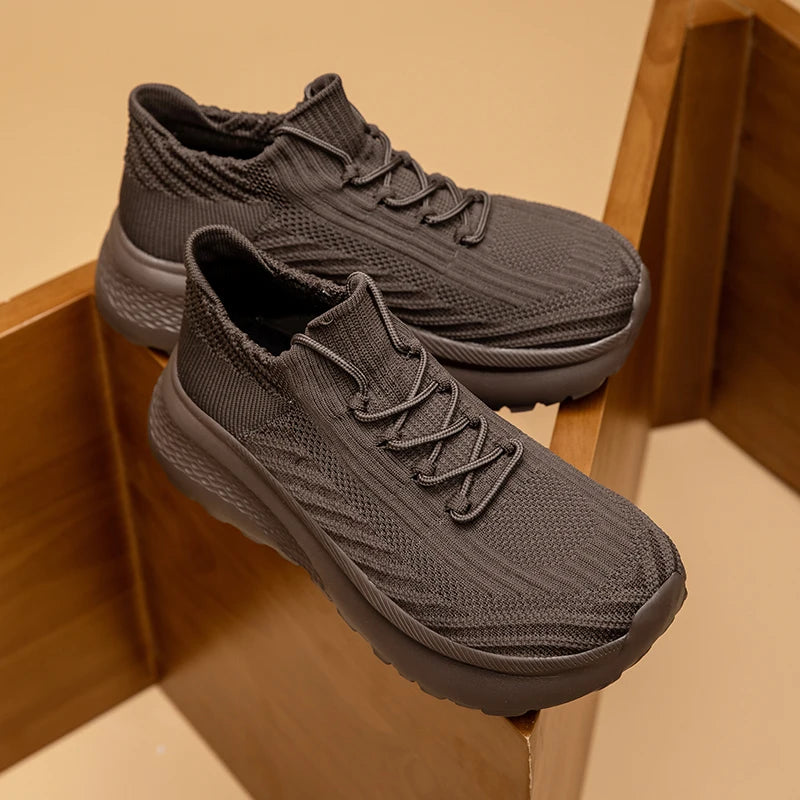 Women's Knitted Sports Shoes, Breathable, Lightweight and Casual Sports Shoes, Soft-soled Walking Sports Shoes for Men and Women