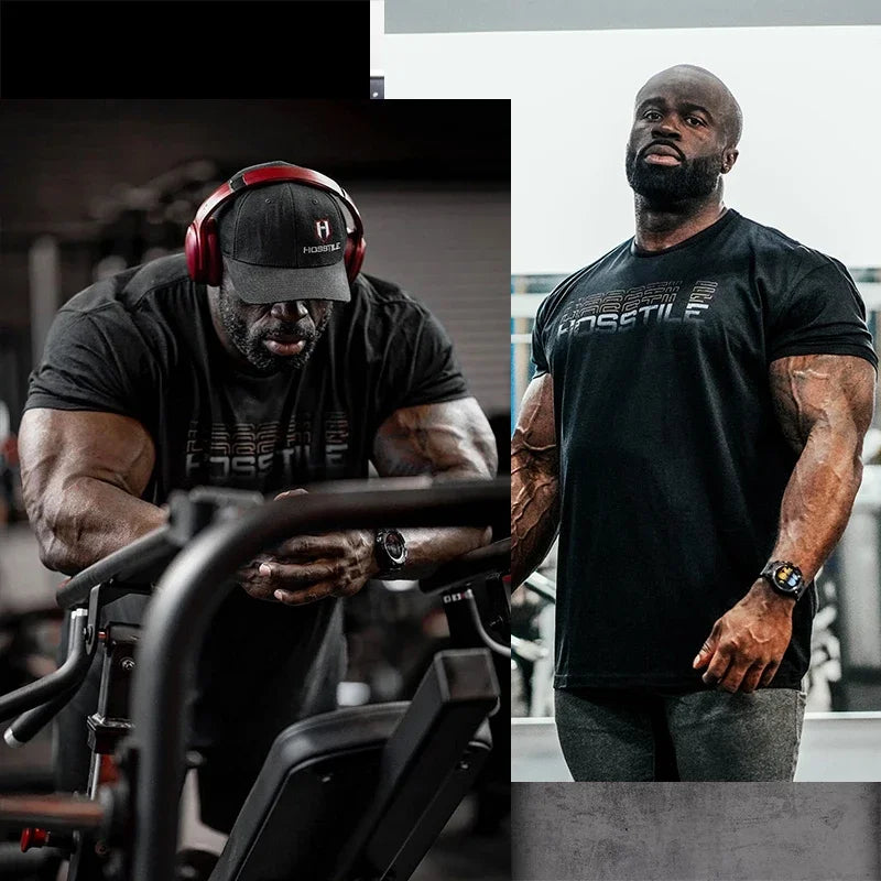 Men's fitness sportswear - 100% cotton high-quality loose and comfortable T-shirt