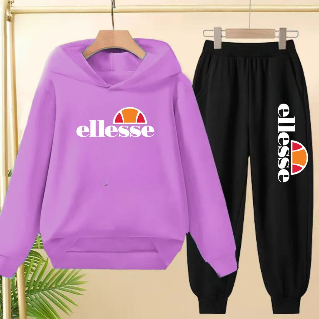 Kids Classic Fashion Top Letters Clothes Hoodie Girls Boy3-12Yrs Casual Sweatshirts+Pants Two-Piece Set Charming Coat Sports Set