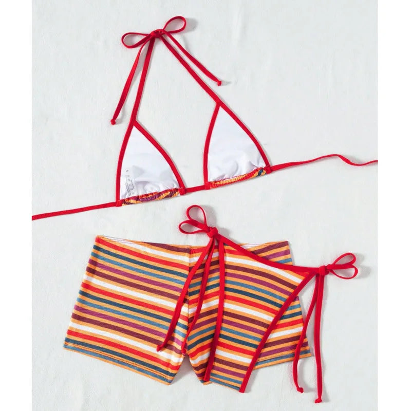 2026 Sexy 3Pcs Bikinis Set Female Swimsuit Women Three-Piece Swimwear Beach Swim Wear Bathing Suits Brazilian Bikini Pool Bather