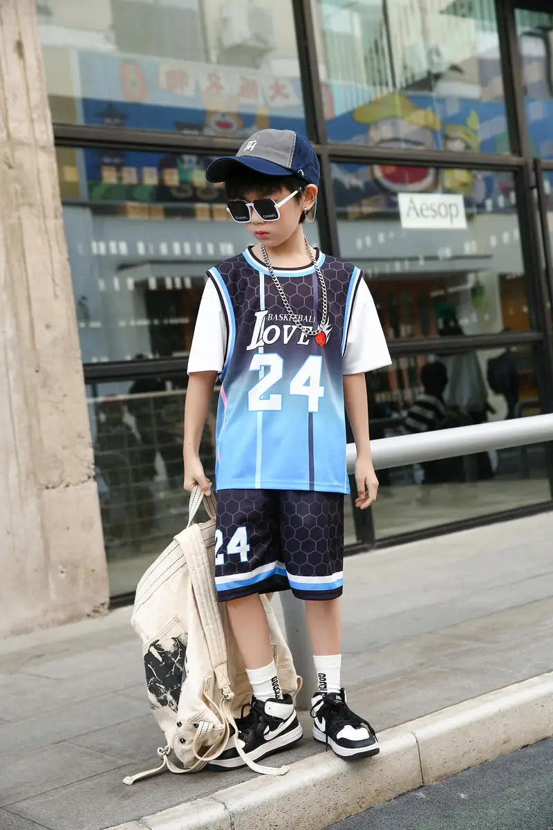 Children Team Training Uniform Kids Basketball Jersey Quick-drying Boy and Girls Comfortable Shirt  Child Sportswear Tracksuits