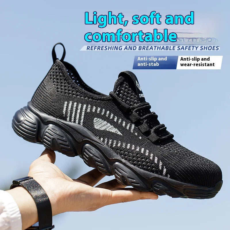 New Men Work Boots protection Shoes With Anti Smashing and Anti Piercing Steel Toe Caps, Safety Shoes Wear Resistant Seasons