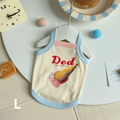 Cartoon Print Pet Ice Cream Camisole Vest Thin Breathable Comfortable Clothing Pet Tank Top Dog Clothes Small Dogs