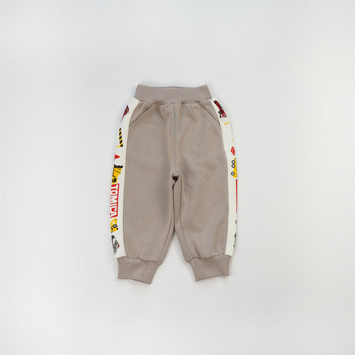 90-150 Kids Jogger Pants 2026 Autumn Car Patchwork, Comfy Breathable Versatile Sports Long Pants for Teenage Boys & Girls