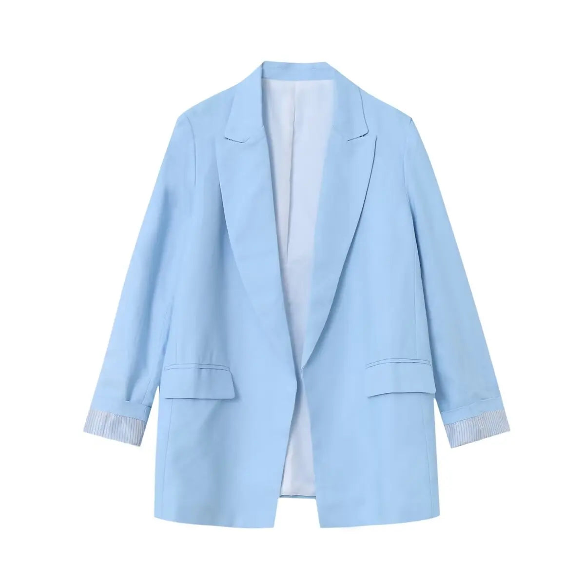 Charmchant Women's  Minimalist Oversized Linen Blazer High Quality Long Sleeve Outerwear Jackets Casual Office Wear Spring 2026