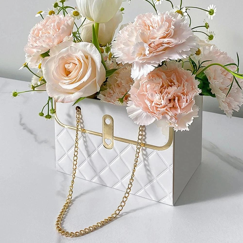 Flower Tote Bag Portable Foldable Long Lasting Universal Present Packing Rose Flower Box Party Gift Box Wedding Valentine'S Day