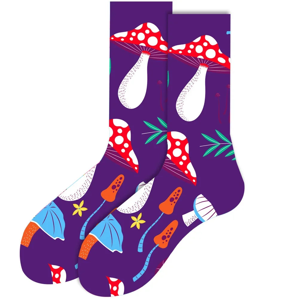 Cute Women Socks Cartoon Animal Food Fruit Socks Kawaii Funny Trendy Socks Happy Harajuku Casual Autumn Spring Stocking