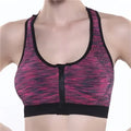 Women Sports Bra Front Zipper Sports Bra Breathable Shock-proof Underwear High Impact Yoga Bra Running Vest Fitness Workout Tops