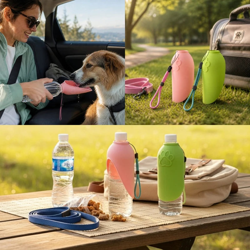 Silicone Pet Water Bottle Portable Dog Outdoor Water Dispenser Travel Drinking Feeder for Dogs Cats Accessories