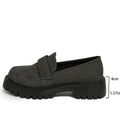 Women Thick Sole Loafers Ladies Shoes Slip on Flats Round Toe Platform Footwear Ladies All‑Season Fashion Female Shoes Women's