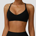 Sports Bra High  Support Women Gym Underwear Push-up Back Cross Yoga Crop Top Running Workout Fitness Pilates Solid Color