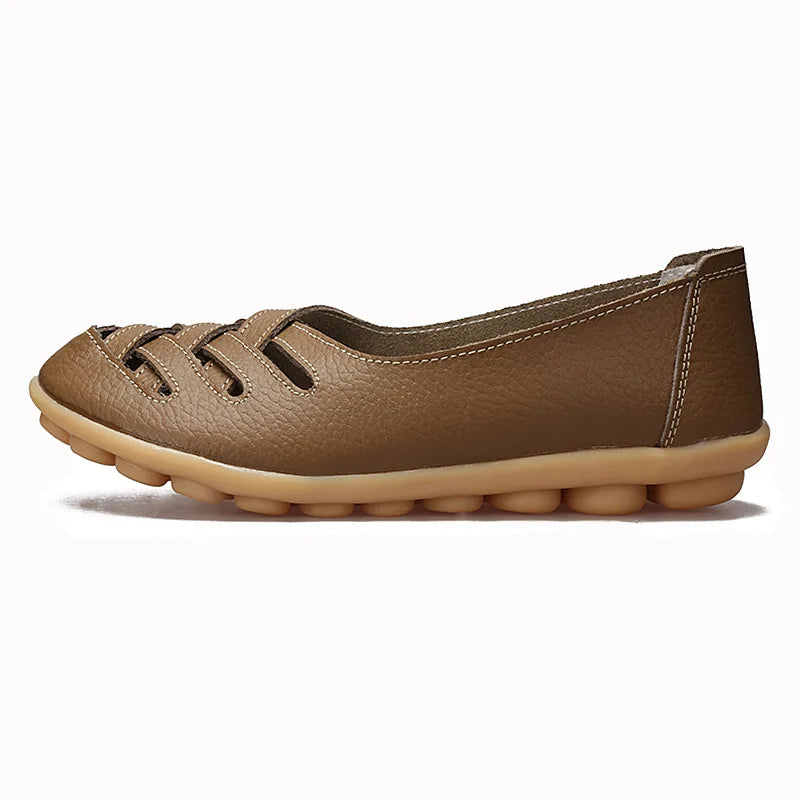 Loafers For Women 2021 Hollow Out New Moccasins Women'S Ballet Flats Pu Leather Female Shoes Woman Loafers Tenis Feminino
