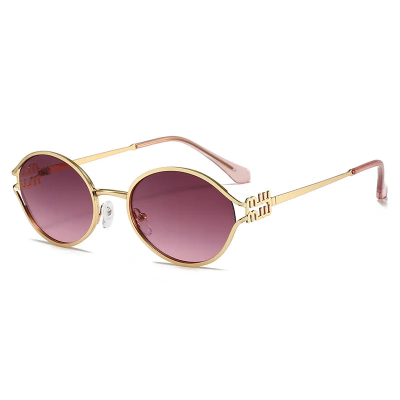 Sunglasses for Women Retro Oval 90s Sun Glasses Lightweight Vintage Cat Eye Trendy ShadesProtection Lens