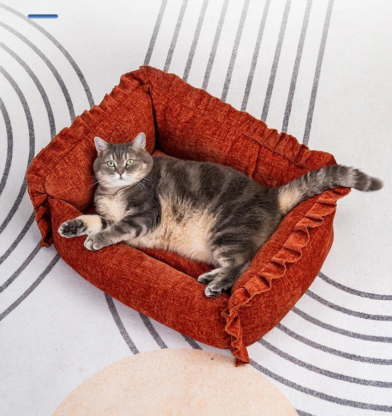 Pet Sofa Bed - Detachable Washable Small Dog and Cat Bed - Durable Nordic Style Mattress - Dog Bed - Pet Bed