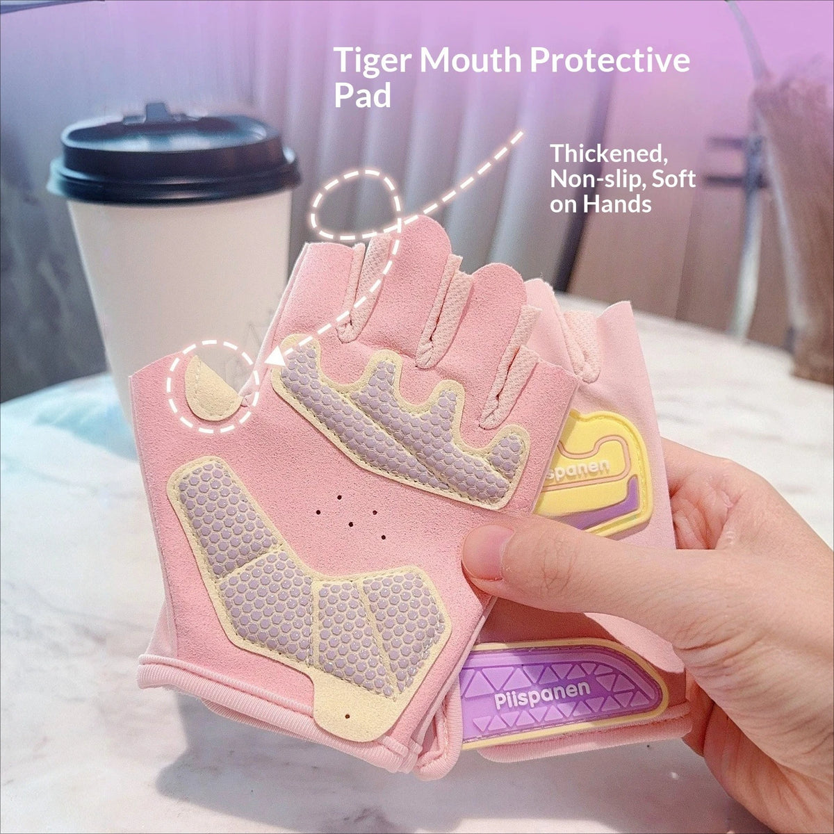 Kids Half Finger Sports Anti‑Slip Shock‑Absorbing Breathable Cycling Gloves for Boys Girls Biking Skateboard Outdoor Activities
