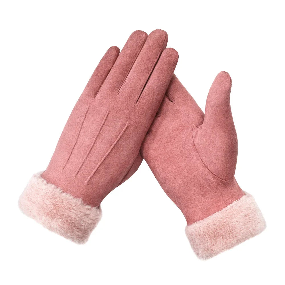 Winterize Thickened Gloves Women Cold Weather Warm Ladies Girls Snow Glove Touch Screen Gloves Running Cycling Driving Gloves