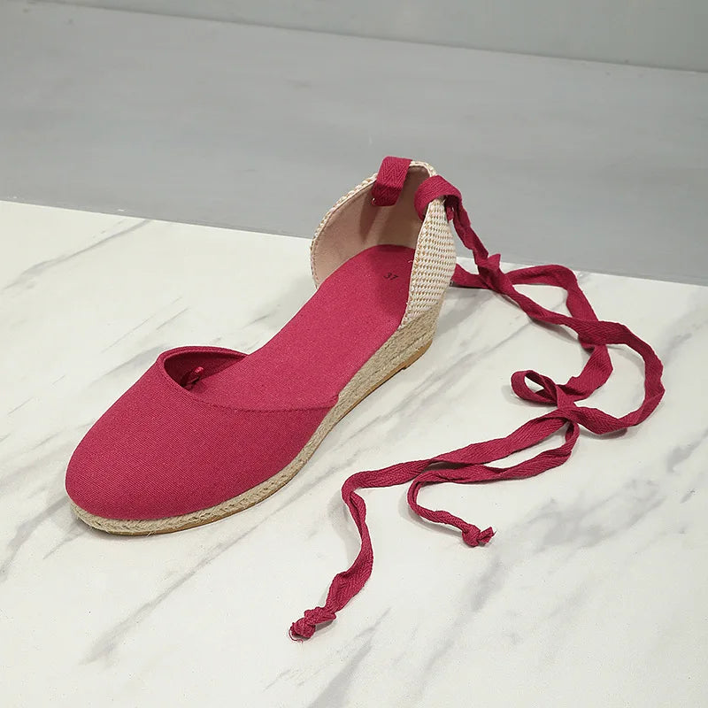 Sandals for Women 2026 Grass Woven High Heels Summer Strap High Heels Linen Soled Shoes Strap Hemp Rope Wedges Shoes for Women