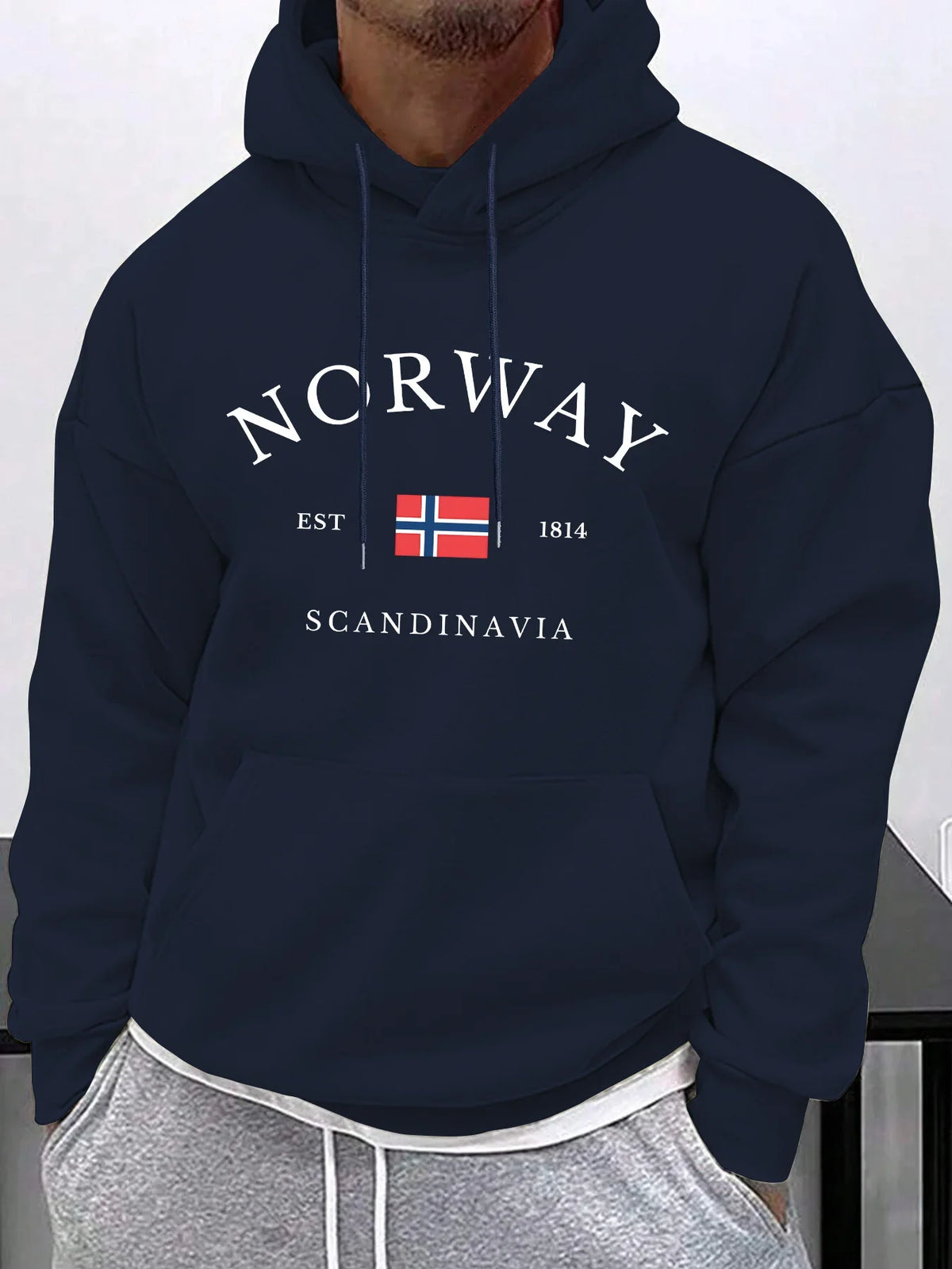 New NORWAY Print Men Winter Hoodie Woman Fashion Fleece Sweatshirt Casual Fall Clothes Y2k Oversized Hoodie Coat