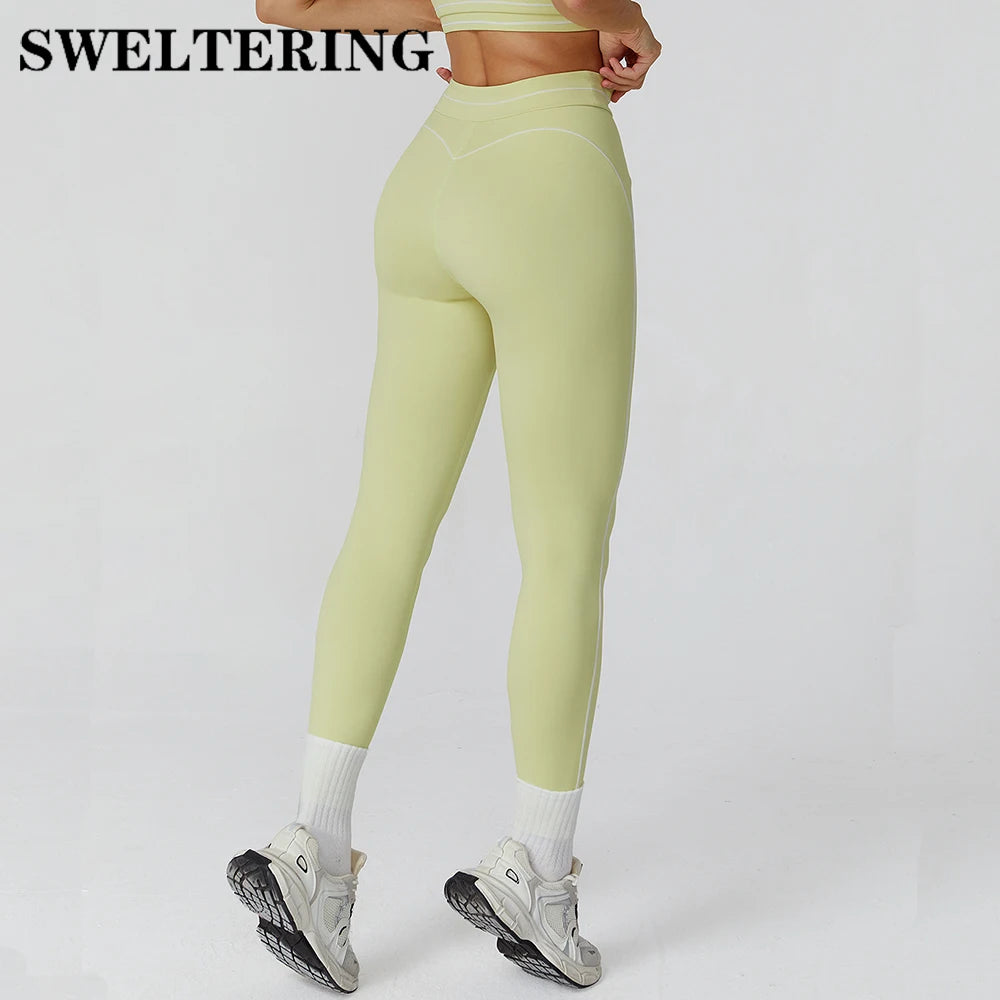 Yoga Leggings Women High Waist Gym Workout Leggings Fitness Yoga Pants Running Cycling Tights Breathable Sports Pants Sportswear