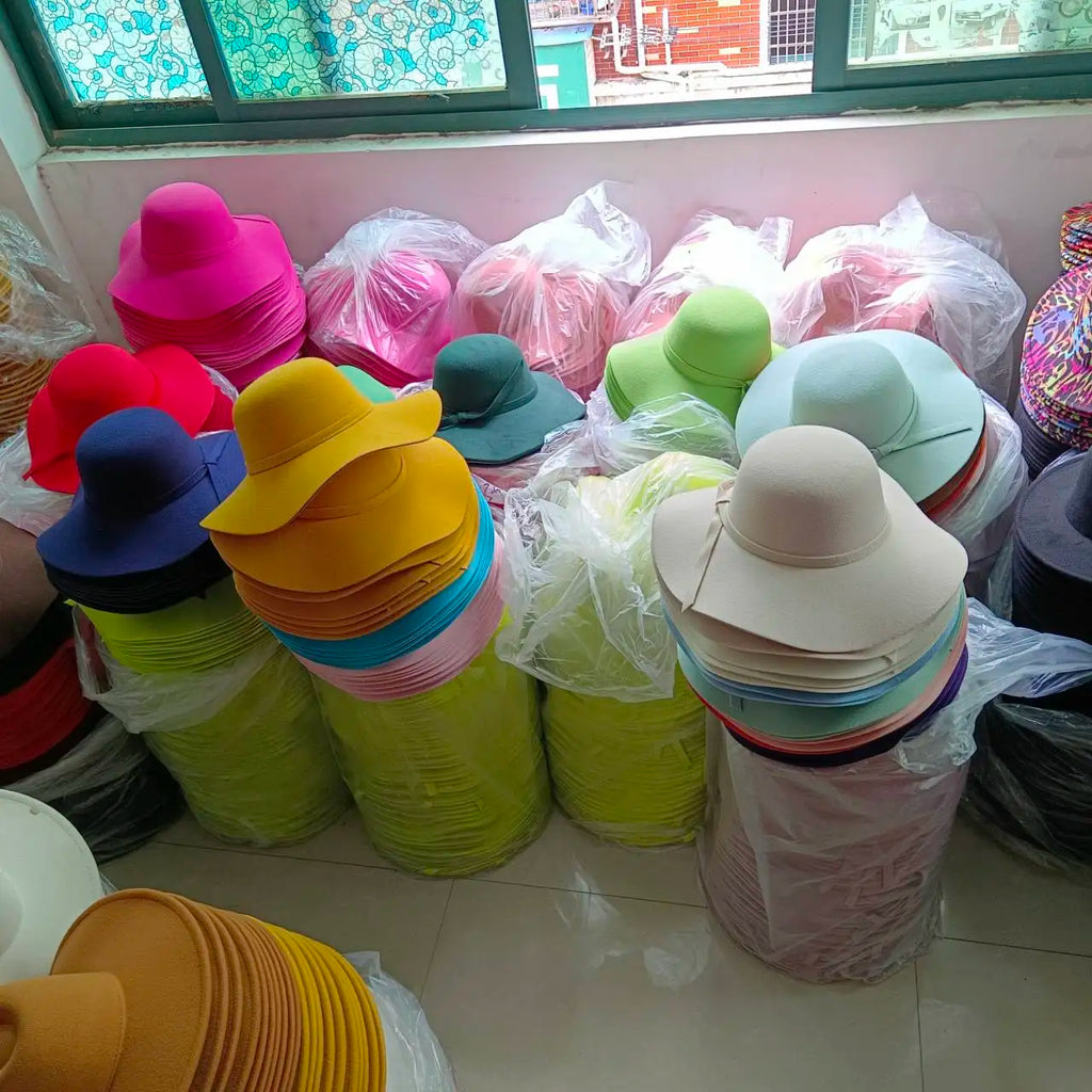Women Hat  Autumn Winter Vintage Floppy Hat Women Elegant Felt Fedora Hat Wide Brim Sun Cap British Style Fedoras Felt Floppy