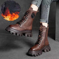 Boots Woman Winter 2025 New In Half Boot Booties Genuine Leather and fur Leather Punk Chelsea Gothic Y2k Shoes for Women Padded