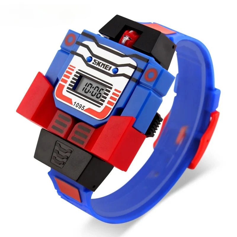 Transformers Kids Watches LED Digital Children Cartoon Sports Watches Robot Transformation Toys Movie Peripheral Birthday Gifts