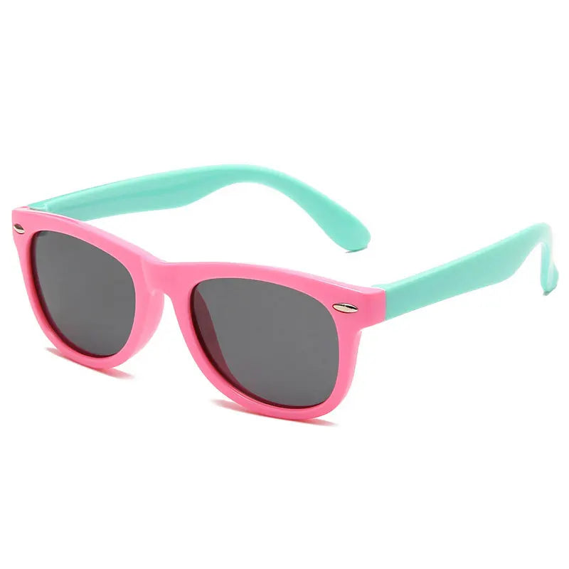 Kids Silicone Sunglasses Boys and Girls Fashion Trend Polarised Sunglasses Outdoor Travel Portable Sunglasses