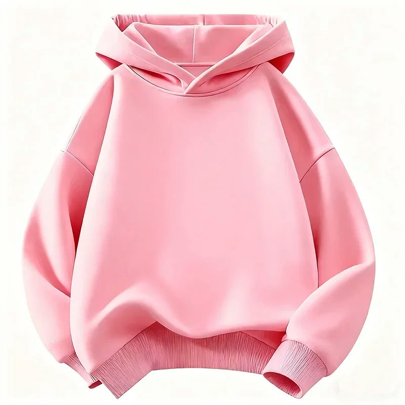 Children's Spring Autumn Fashion Kids Boy Hoodies Girls Casual Hoodies Sweatshirts Kids Solid Color Fleece Hoodies Sweatshirts