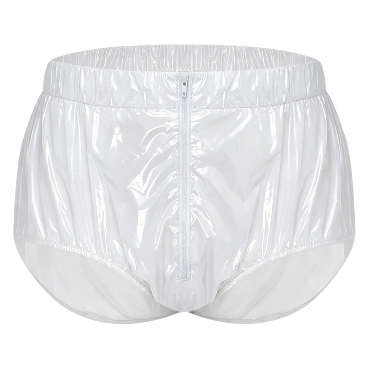 Swimwear Mens Waterproof  Zipper Front Swim Shorts Adaptive Diaper Cover Underwear Front Zipper Briefs Swimwear Swimming Trunks