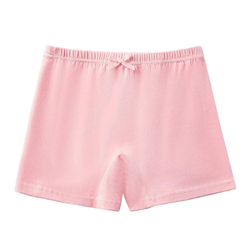 Kids Girls Panties Soft Cotton Breathable Safety Pants Solid Color Underpants Fashion Four Seasons Leggings For 2-13 Years