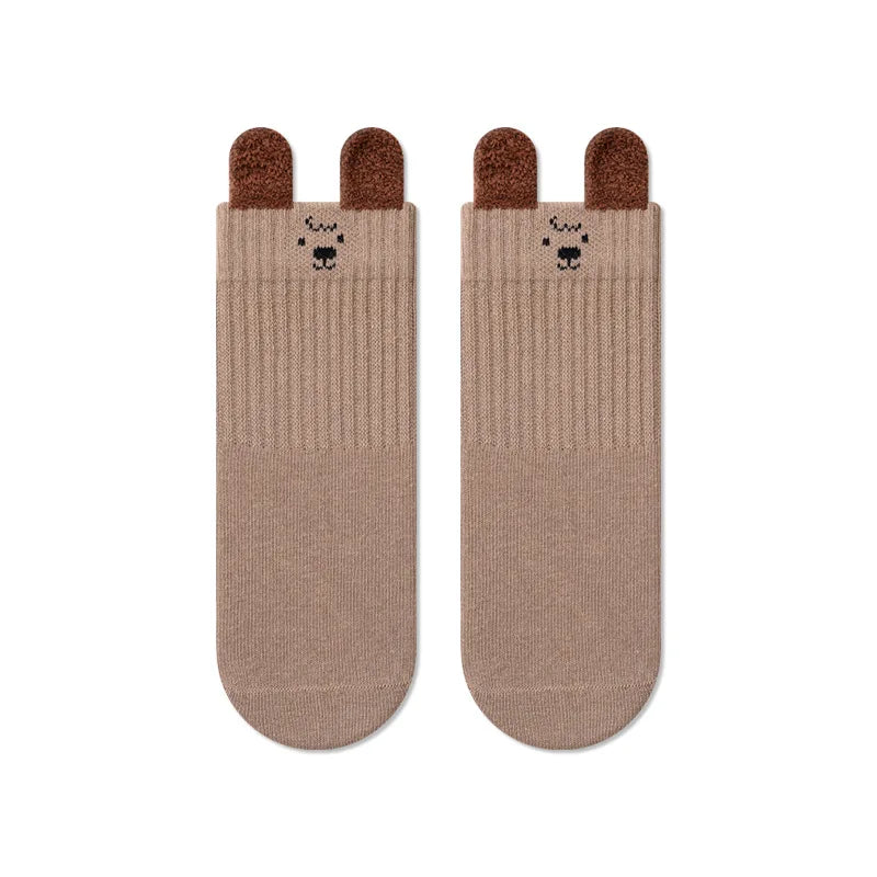 Kids Socks For Girls Boys Autumn Winter Children's Cotton Soft Cute Baby Toddler Girl Boy Sock Casual Cartoon Plush Ear Socks