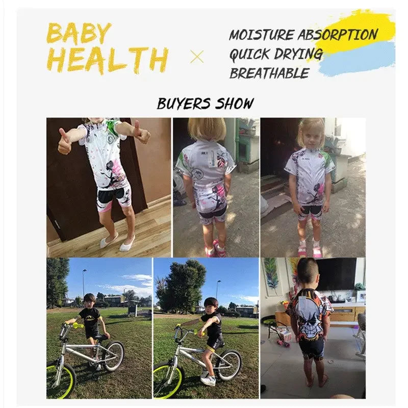 Baby Movistar Cycling Clothing Breathable Children Long Sleeve Jersey Set Breathable Sportswear Kids Bicycle Maillot Ciclismo