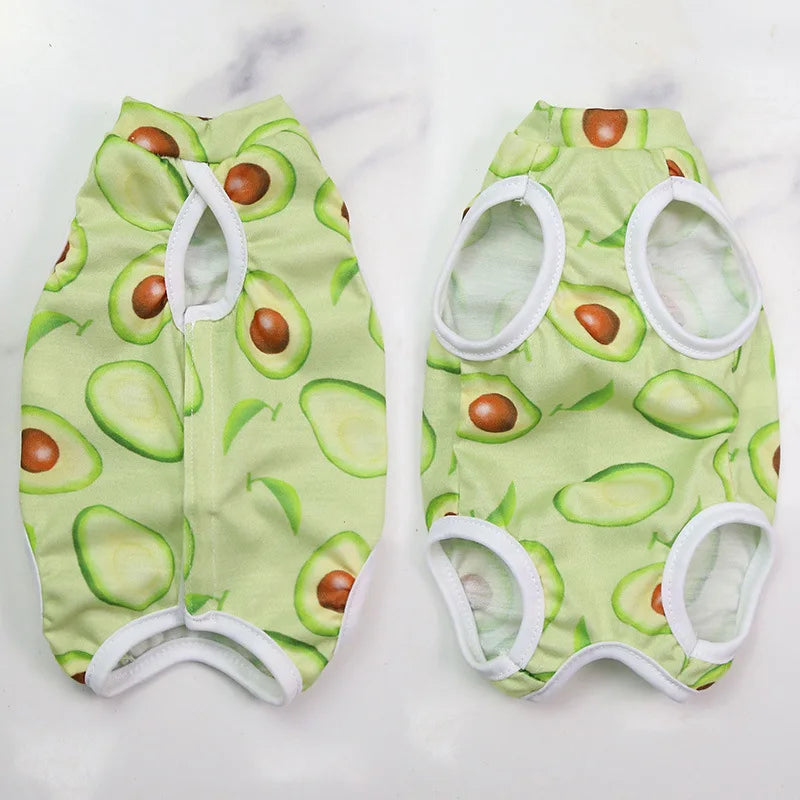 Pet Cats Weaning Sterilization Clothes  Small Dog Kitten Anti-lick Vest Cat Surgery Recovery Clothing for Wounds or Skin Disease