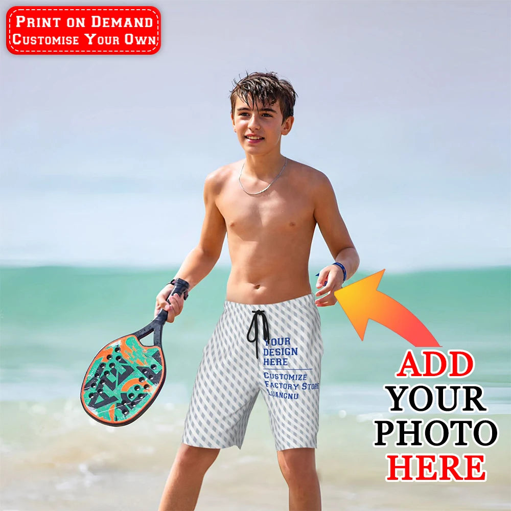 Customise Kids Shorts Summer Beach Children's Sport Shorts Custom Loungewear Trousers Boys Girls Pajama Pants Personalized Gifts