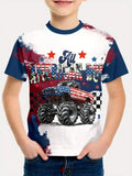 Kids Clothes Boys T Shirt Short Sleeve Stylish Car Racing Graphic T Shirts Children Summer Clothes Casual Streetwear Boy Clothes