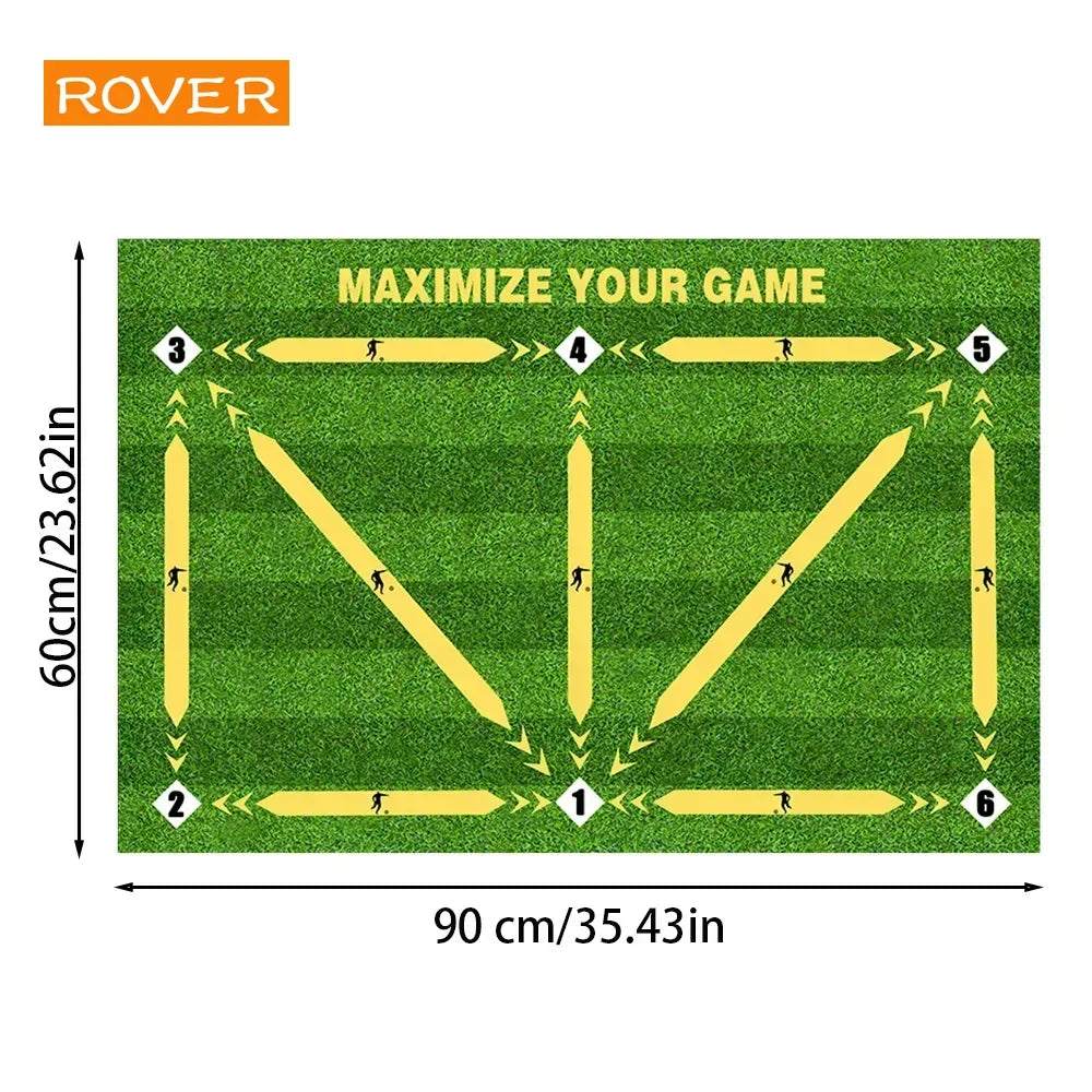 Football Training Mat Soccer Training Equipment Non Slip Foldable Kids Adults Training Indoor Ourdoor Equipment Dribble Trap