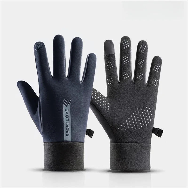 New Winter Gloves Men Women Touch Cold Waterproof Motorcycle Cycle Gloves Male Outdoor Sports Plus Velvet Warm Running Ski Glove