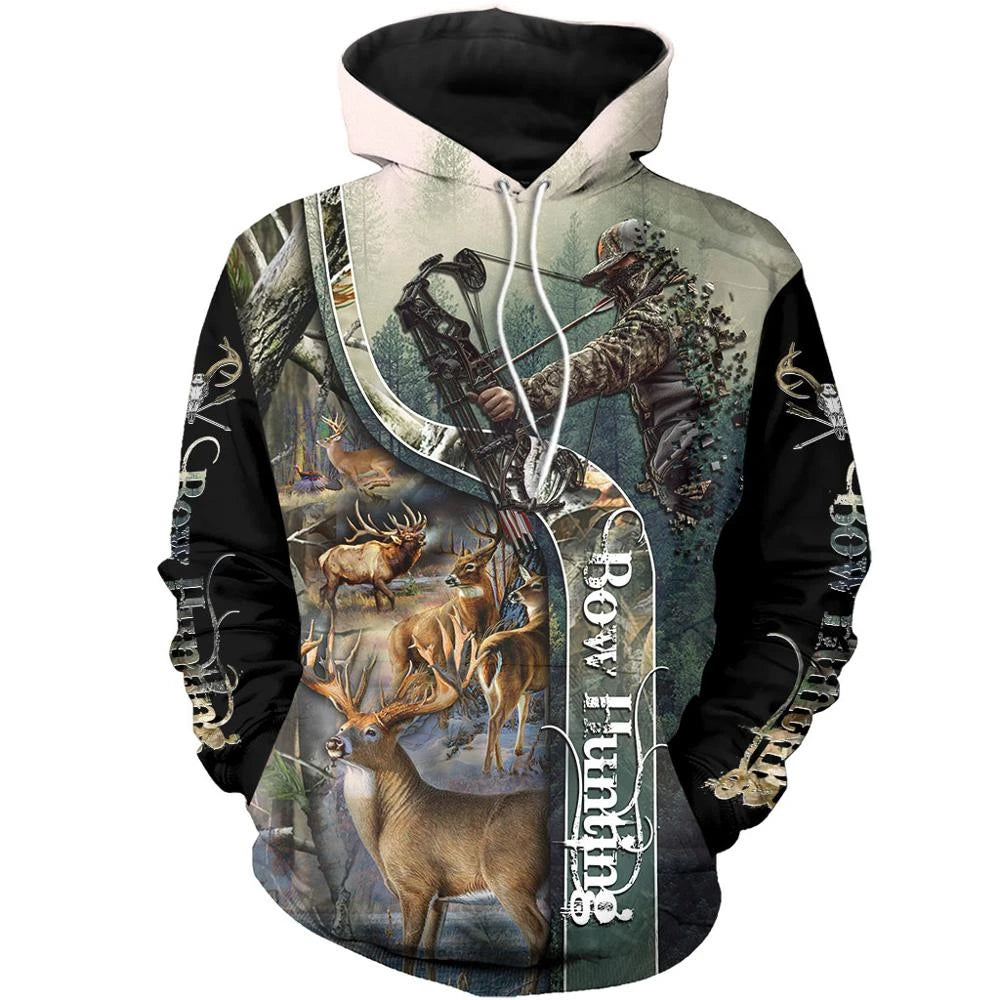 Men's Hoodies Hunting Graphic Camo 3D Printed sweatshirts clothing Harajuku Fashion Hooded Autumn Long Sleeve Hoodie for Men