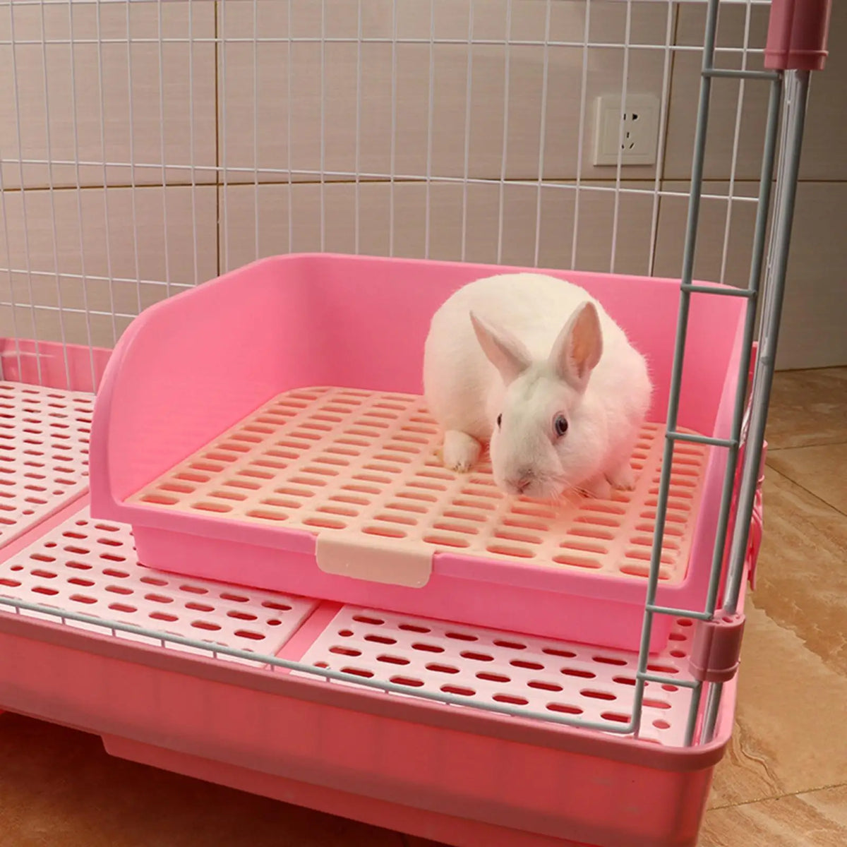 Large Rabbit Litter Box Litter Tray Toilet Pet Toilet Litter Bedding Box Potty for Ferret Bunny Small Animal