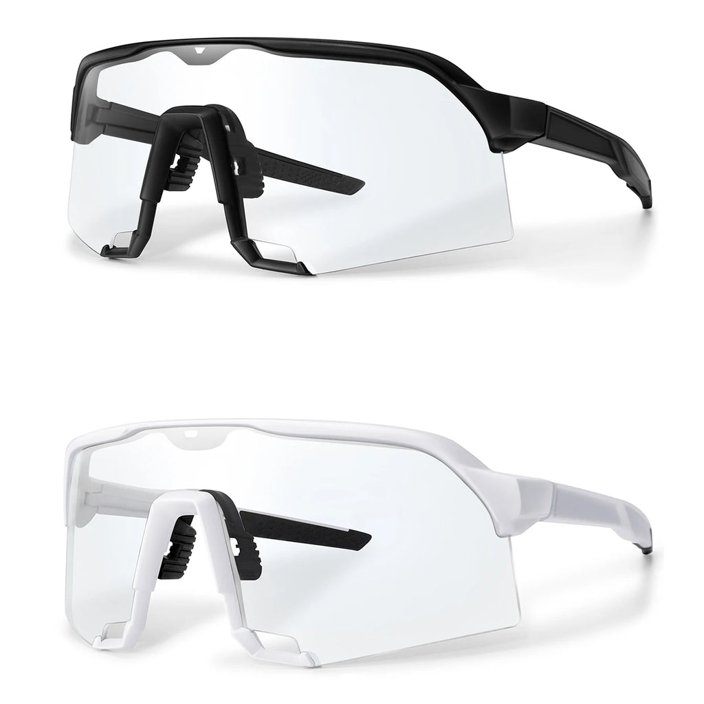 Photochromic Sunglasses for Men Women Outdoor Mtb Bicycle Cycling Running Eyewear Windproof Goggles Oversize Shades