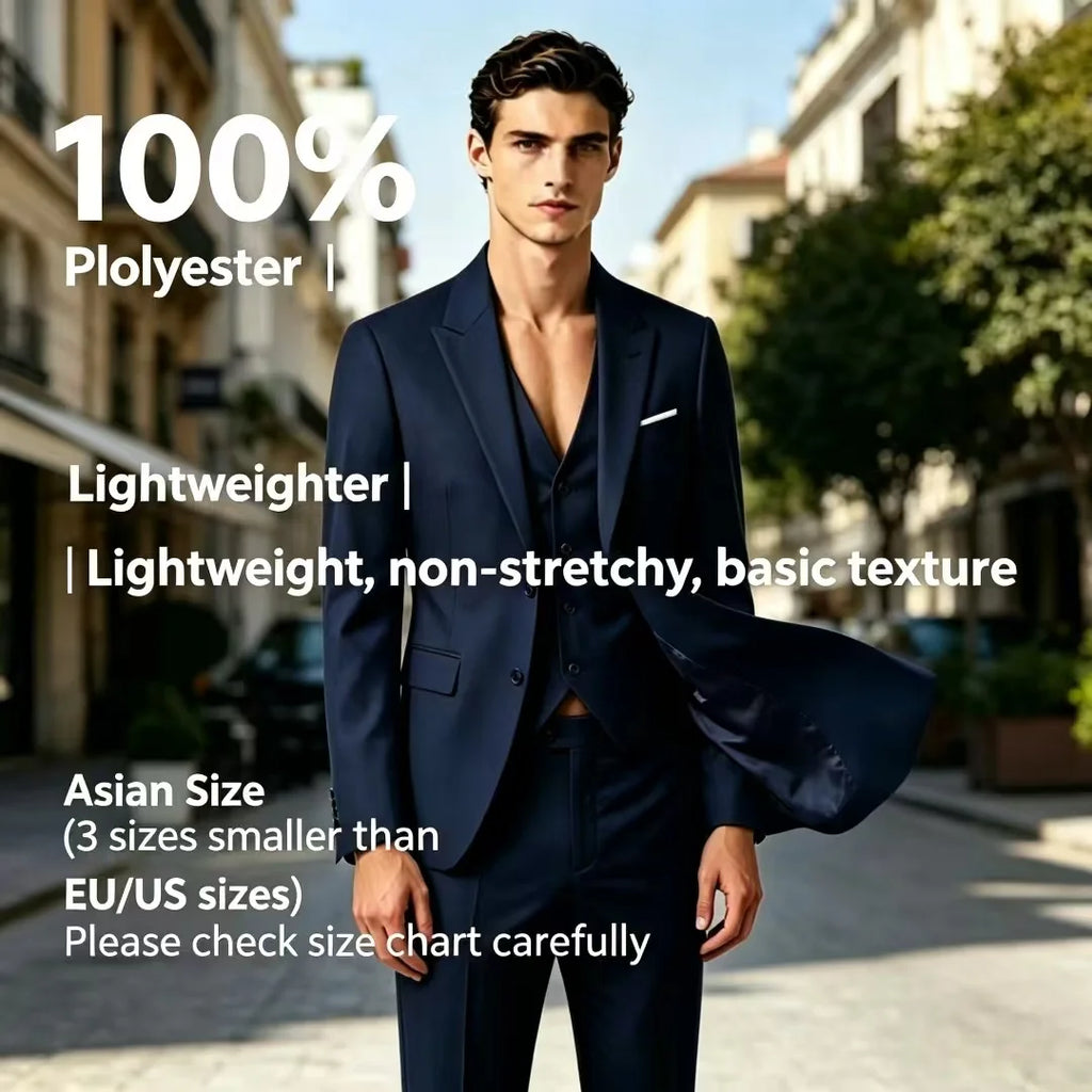 Men Suits Set  2 Pieces Jackets Pants For Wedding Elegant Slim Fit Blazers Formal Outfit Fashion Classic Full 2025 Costume