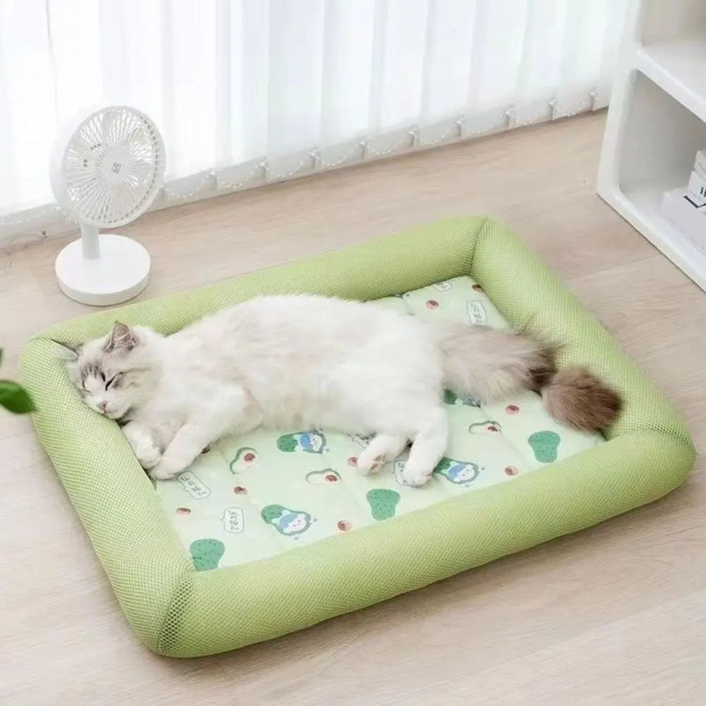 Pet Supplies Square Cooling Puppy Bed Breathable Soft Pet Cooling Mat Wear-resistant Waterproof Dog Sleeping Pad Indoor/Outdoor