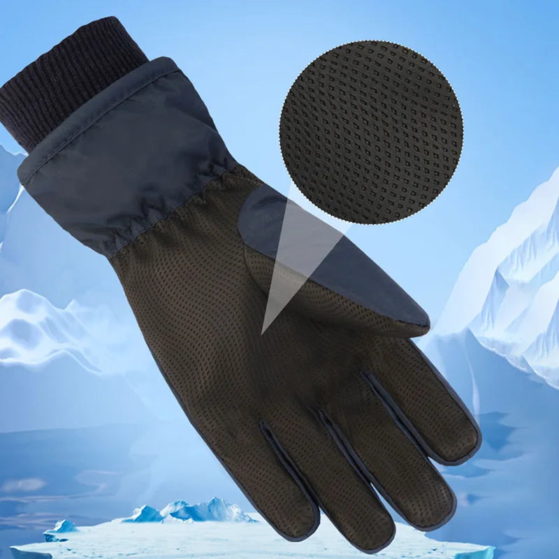 2024 Children Ski Gloves Keep Finger Warm Waterproof Thicken Mittens Winter Snowboard Snow Kids Gloves for Boys Girls