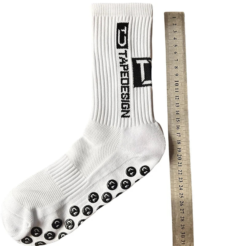 Kids Anti-Slip Football Socks - 1 Pair Breathable Athletic Grip Socks for Soccer Training & Sports ﻿