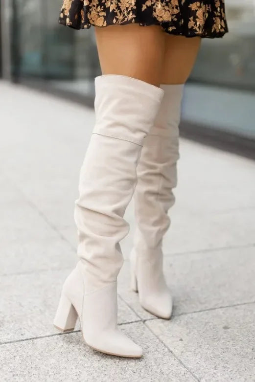 Women's Boots Autumn Winter Footwear Boots-Women Pointe Shoes Luxury Designer Sexy Thigh High Heels High Sexy 2024 Large Size P