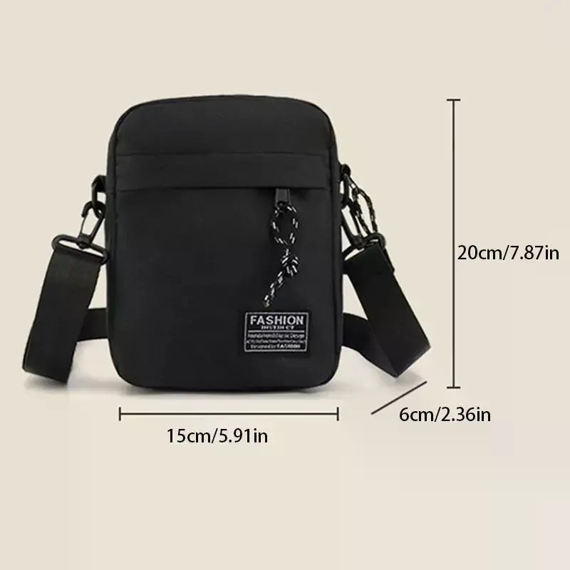 Men's Bag, Available In Single Shoulder Or Cross-body Design, Suitable For Daily Use During School. Made Of Nylon Material