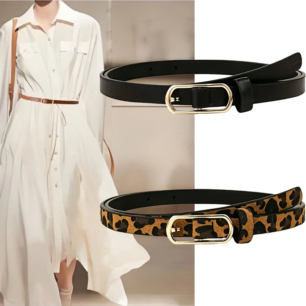 Women's Slim Waist Belt Fashion Versatile Women's Dress Thin Belt Daily Women's Clothing and Accessories Great for Wearing