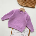 0-6Yrs Baby Boys Sweaters Spring Autumn Children Solid Color Basic Warm Knit Sweater Kids Girls Baby Pullover Sweaters Clothes