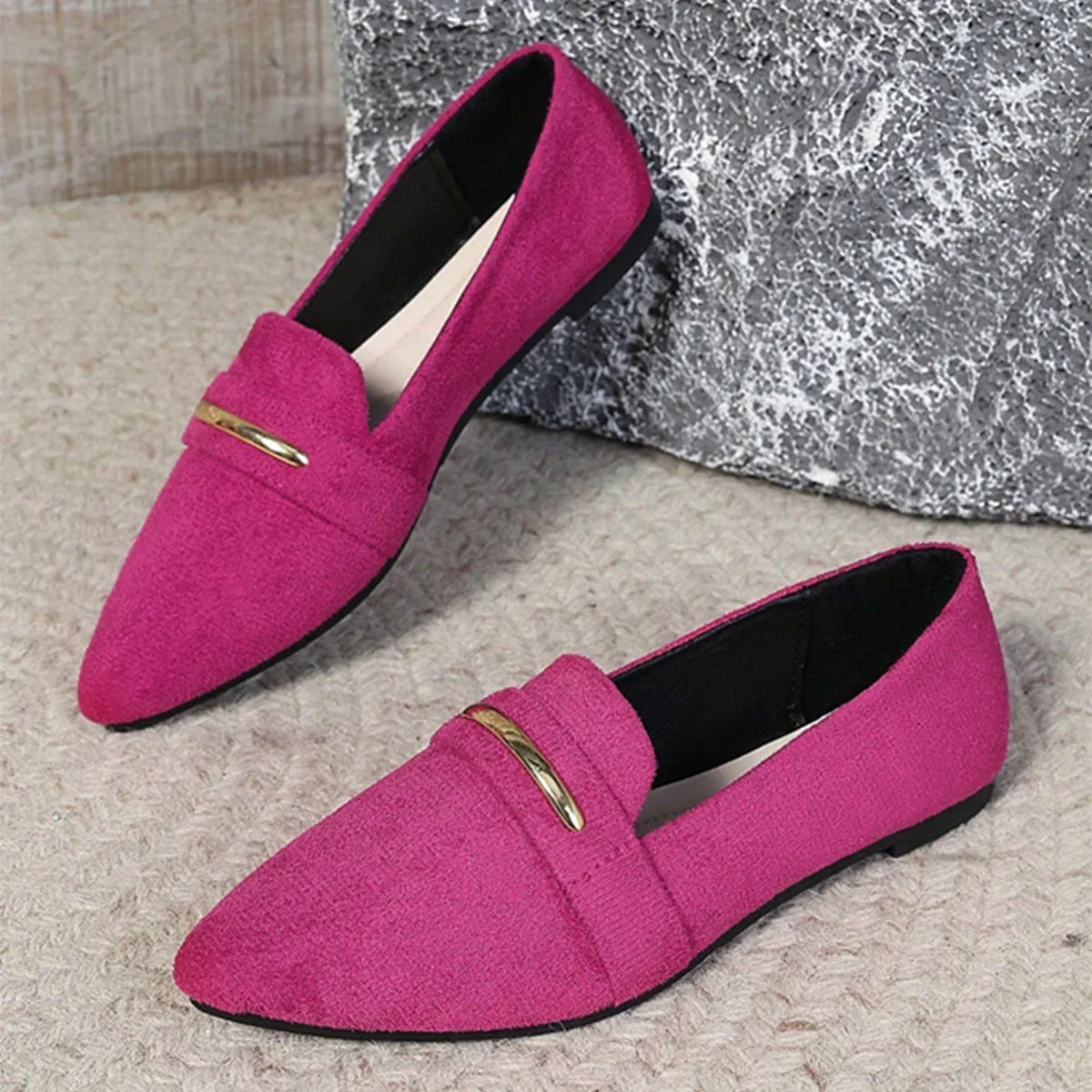 Women Flats shoes 2026 Summer Loafers Pointed Toe Casual Women Shoes New Comfortable Walking Zapatos De Mujer Large Size 43