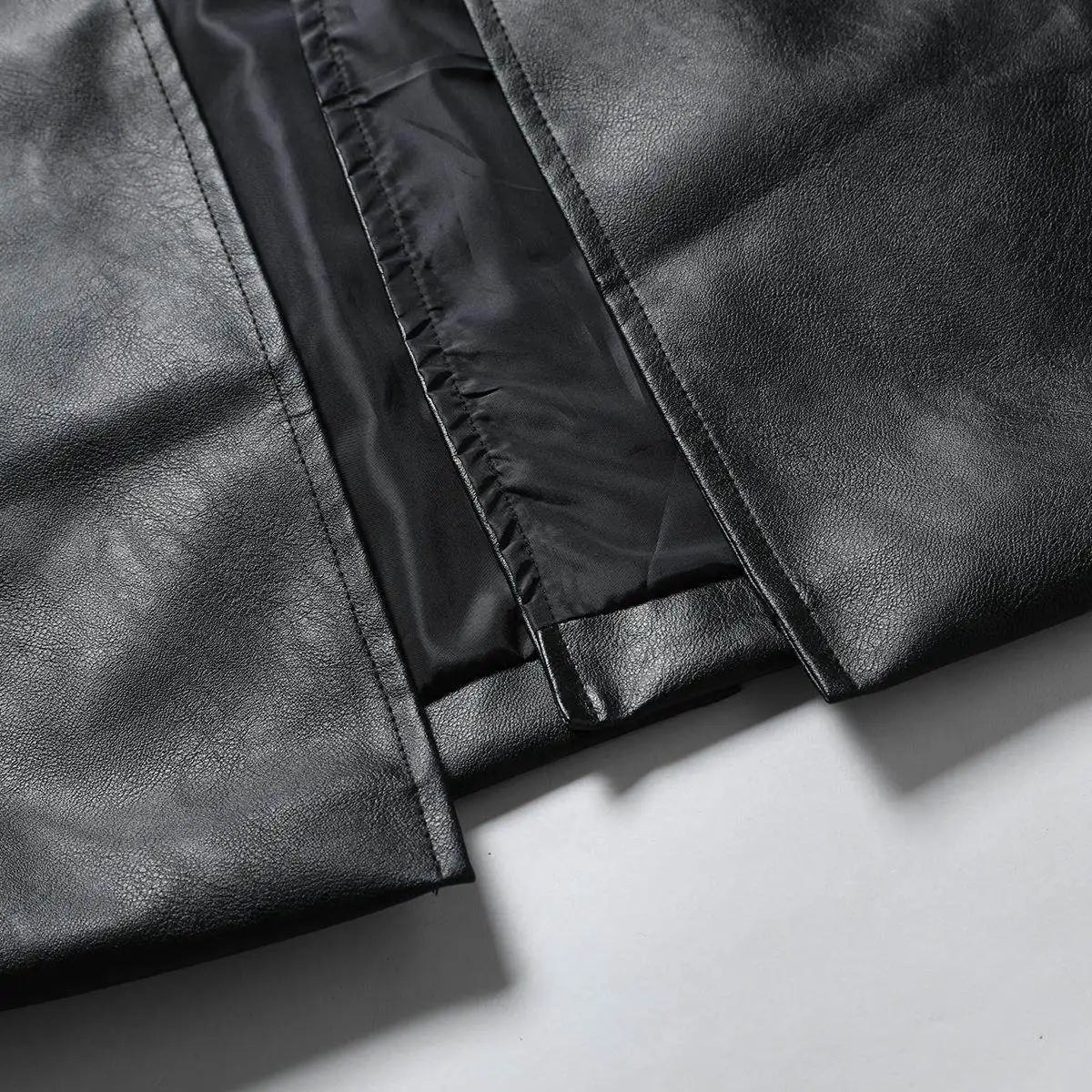 Men Long Pu Leather Coat 2026 Autumn Men Black Pu Jacket Men Clothing Classic Windbreaker Jacket Male Retro Zipper Trench Coat
